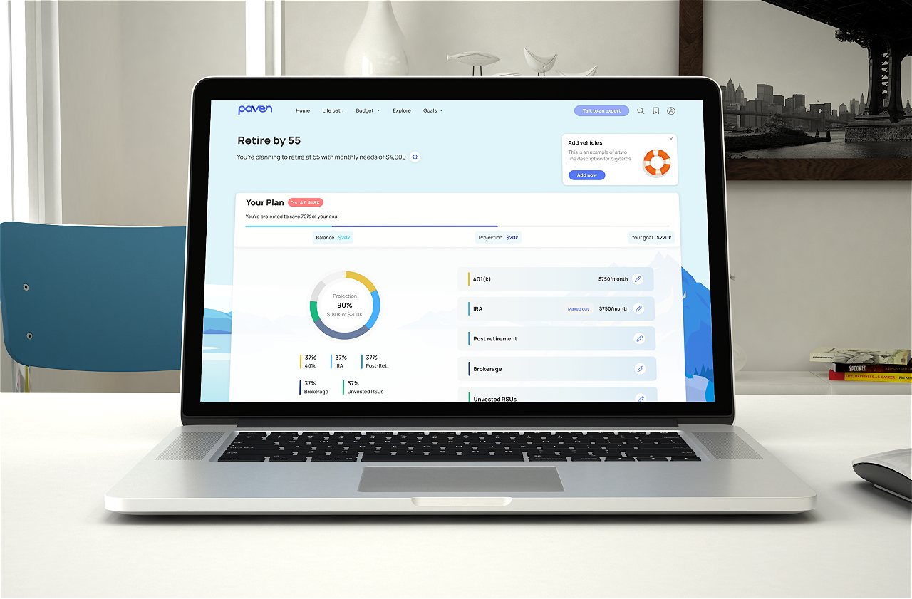 Paven Web — Retire by 55 goal planning